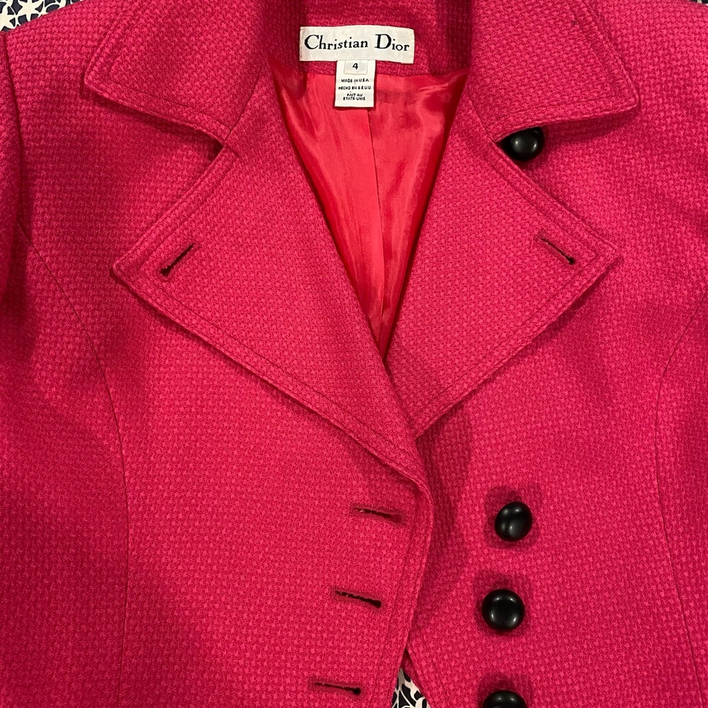 Very Rare and Vintage Christian Dior Suit in BARBIE🎀Pink - Picture 2 of 4